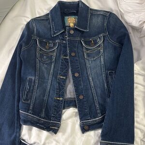 Abercrombie & Fitch Dark Blue Denim Jean Jacket